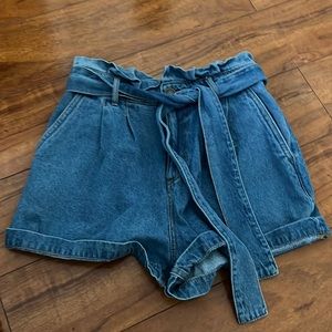 Forever 21 Paperbag Denim Shorts S